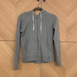 Grey heather zip up hoodie